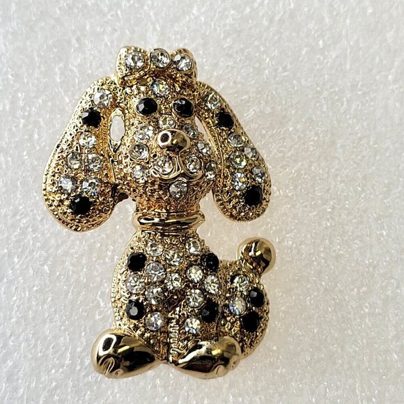 Gold Tone Dog Brooch - Picture 4 of 8